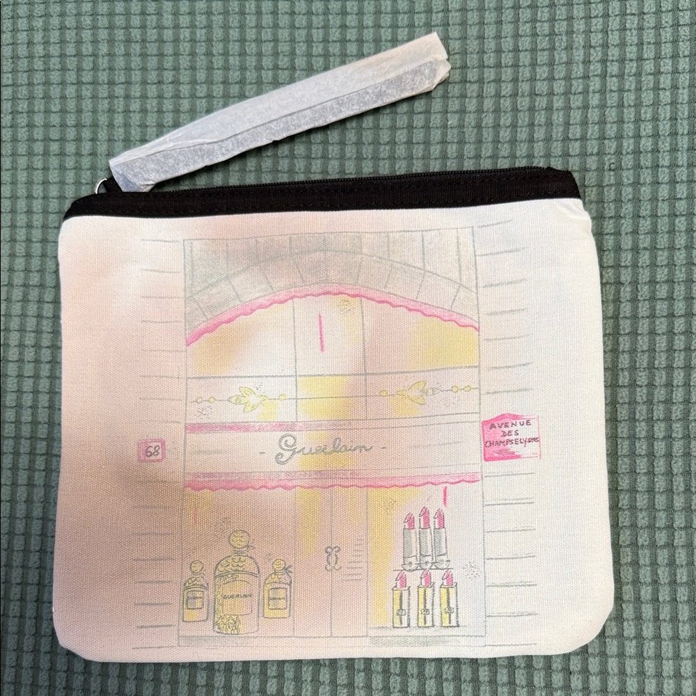Guerlain White and Pink Cosmetic Pouch